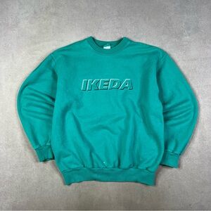 Vintage Ikeda Teal Crewneck Sweatshirt